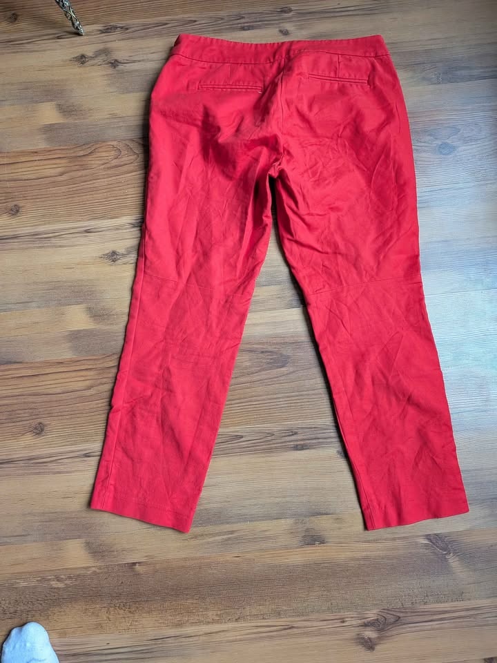 Vintage Kenar women's red cotton pants Size 6 - photo 4