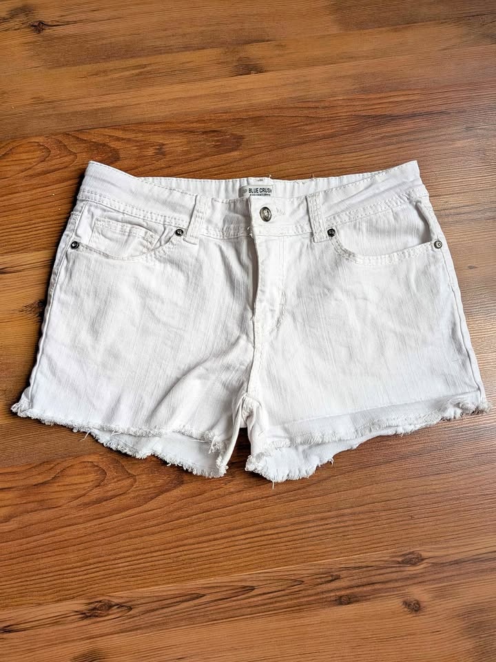 Women's white denim shorts