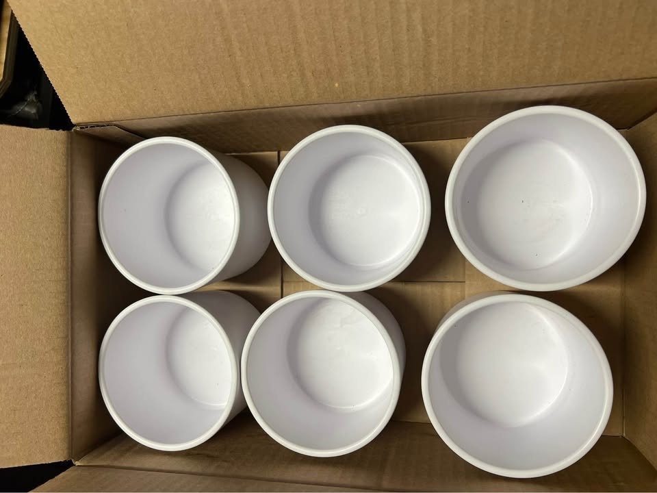 White Small Indoor Ceramic Plant Pots - 18 pcs - photo 2