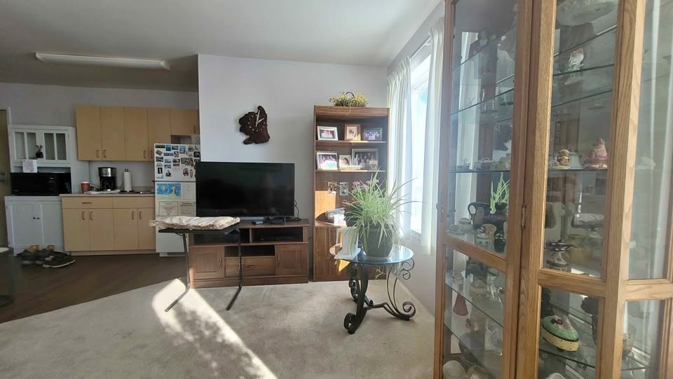 Illuminated Oak Glass Display Cabinet