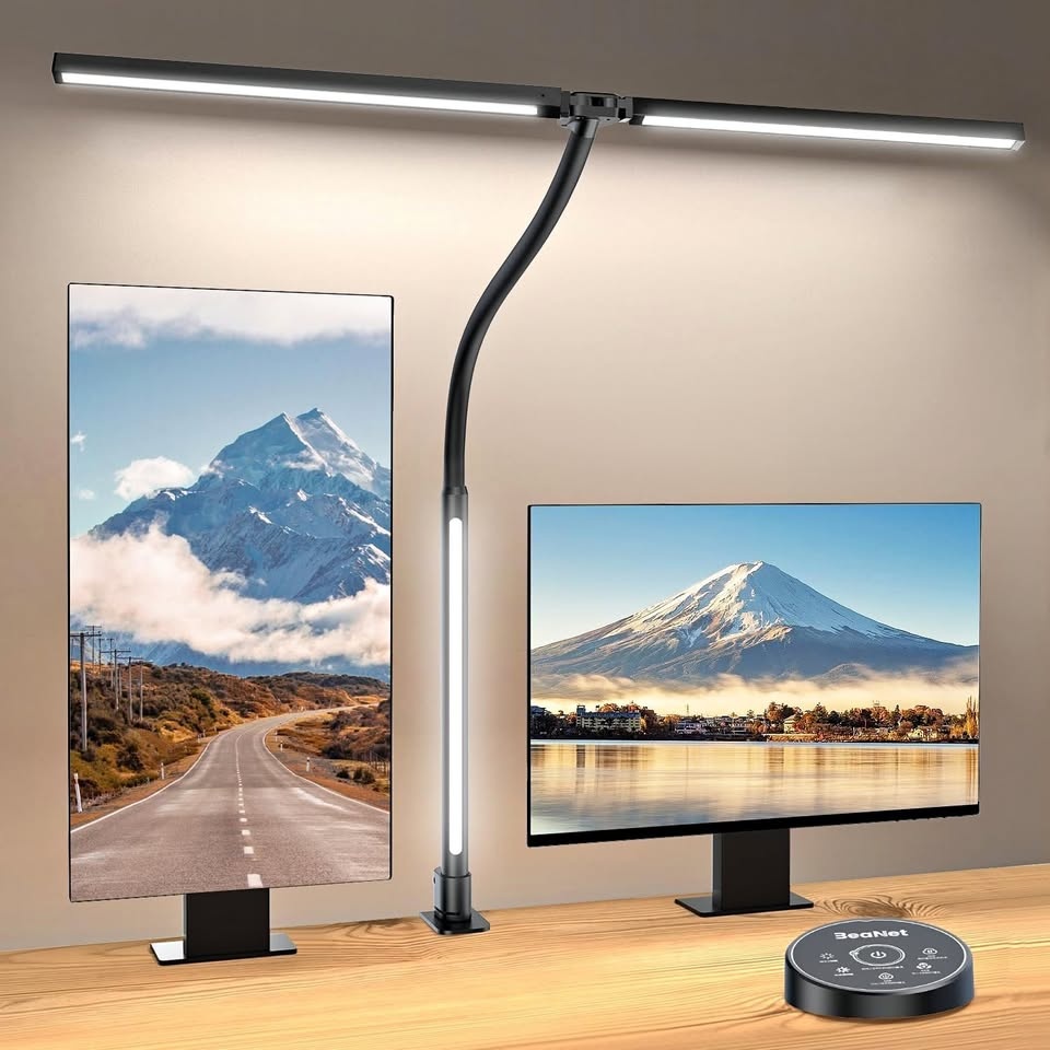 NEW LED Desk Lamp w/ Remote, 24W Ultra Bright, Adjustable Atmosp