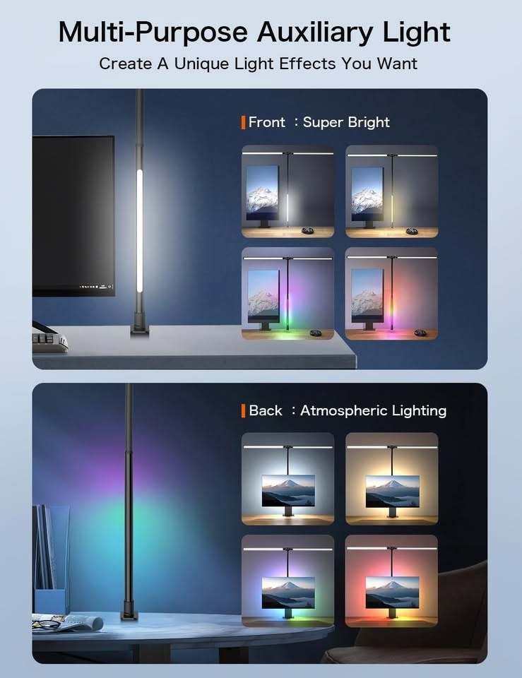 NEW LED Desk Lamp w/ Remote, 24W Ultra Bright, Adjustable Atmosp - photo 4