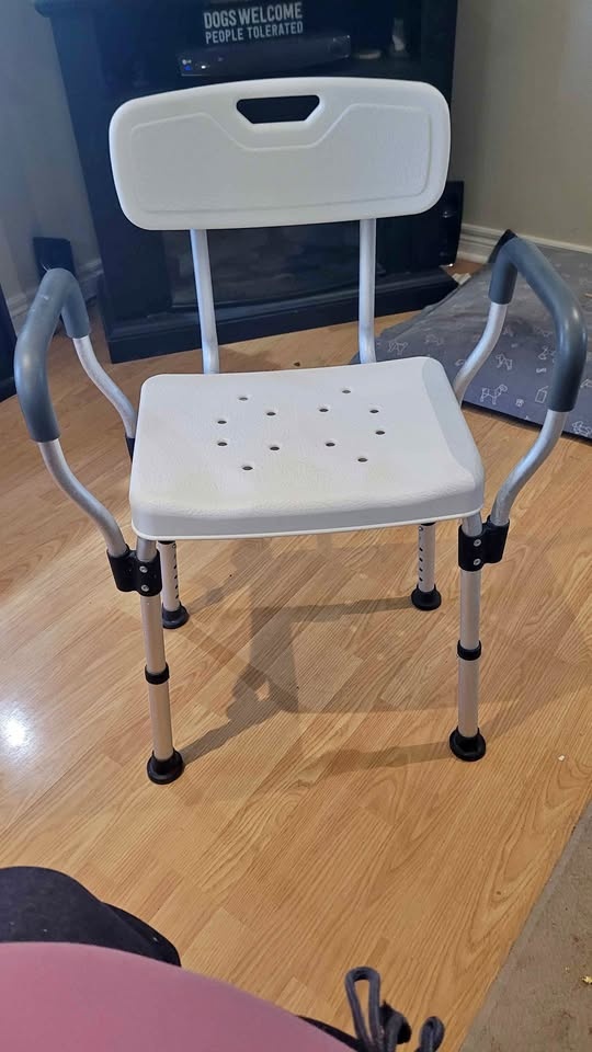Shower chair for seniors, pregnant women, or handicap
