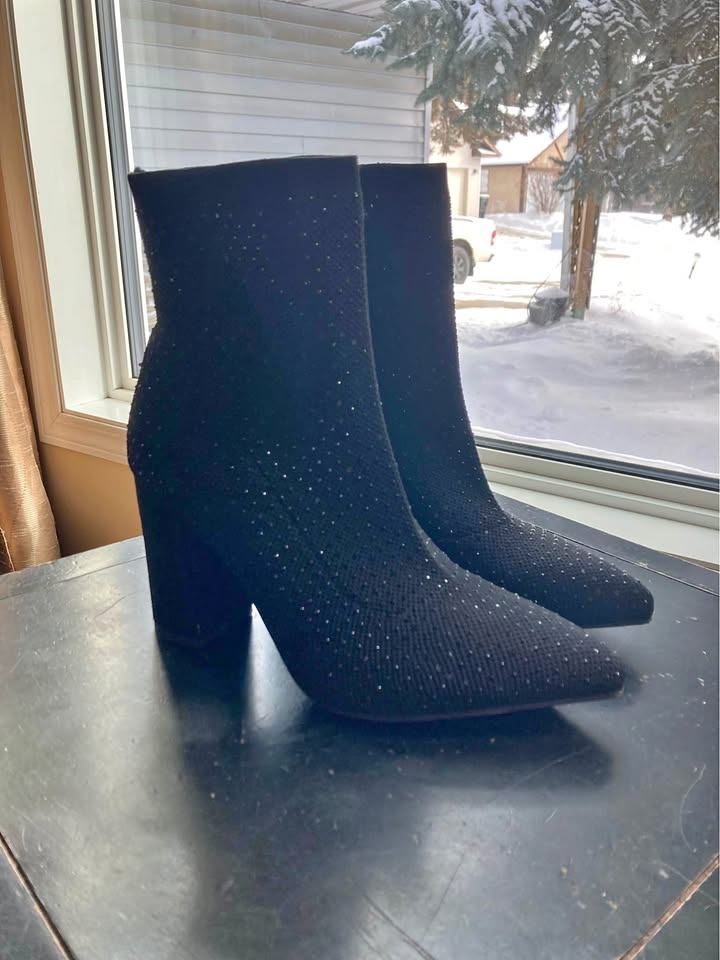 Black Sparkly High Heels
