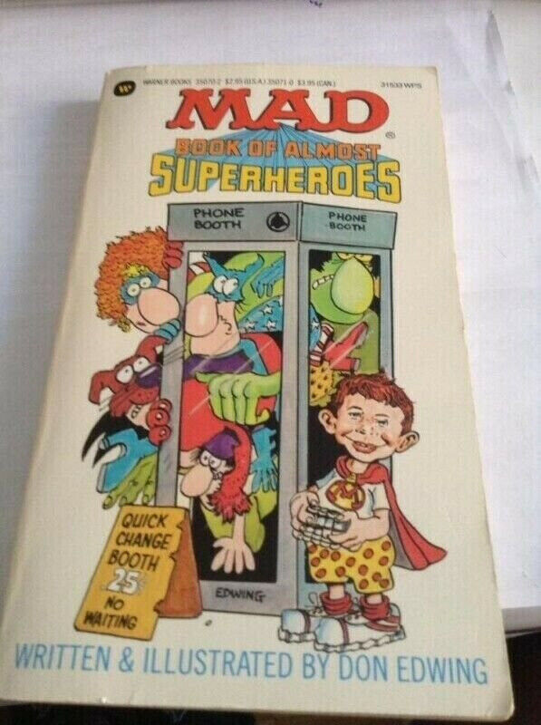 Rare Collectible MAD Magazine: MAD Book of Almost Superheroes