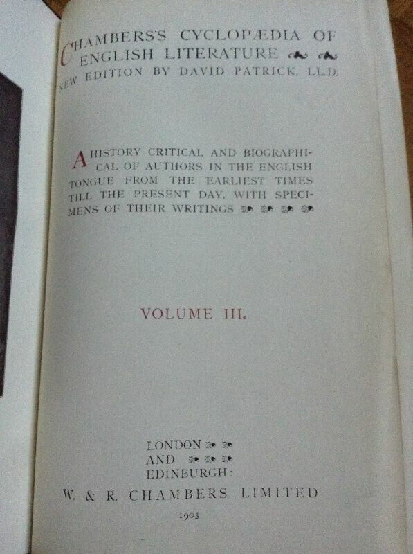 Rare Antique 1903 Chamber's Encyclopedia of English Literature - photo 3
