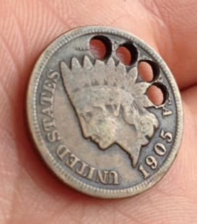 Antique 1905 USA Indian Head Coin