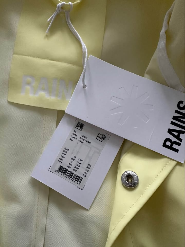 Rains Long Jacket Raincoat (Unisex S/M) - photo 5