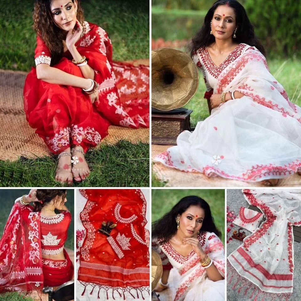 White organza saree - photo 3