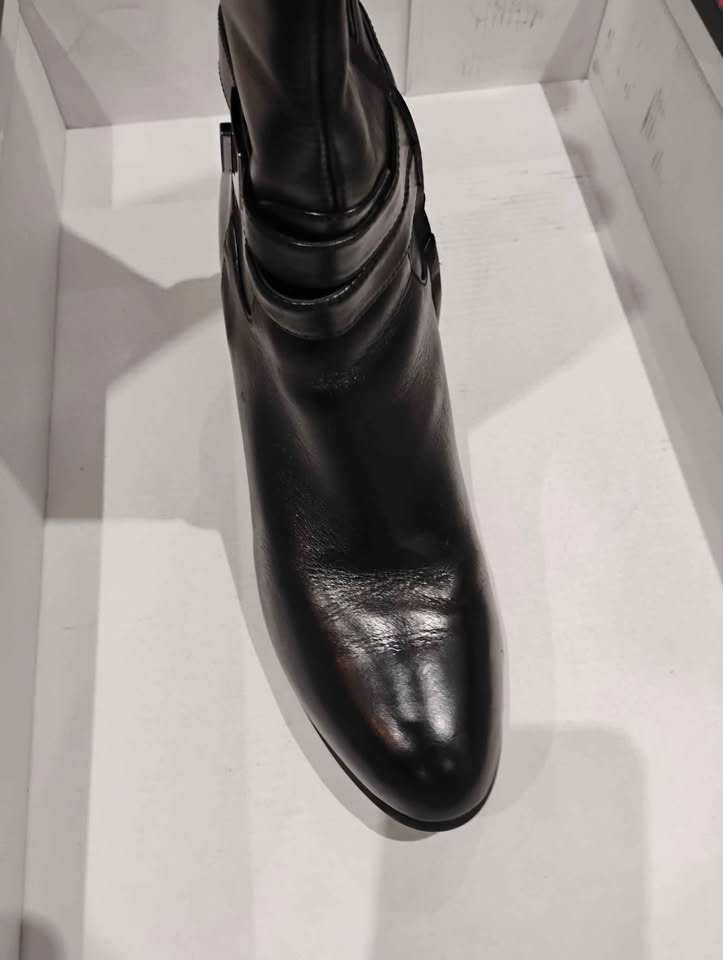 Women's boots black leather waterproof size 10 - photo 4