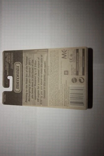 MATCHBOX CORVETTE ZR-1 - WHITE - # 6 - SPORTS CARS SERIES - NEW - photo 3