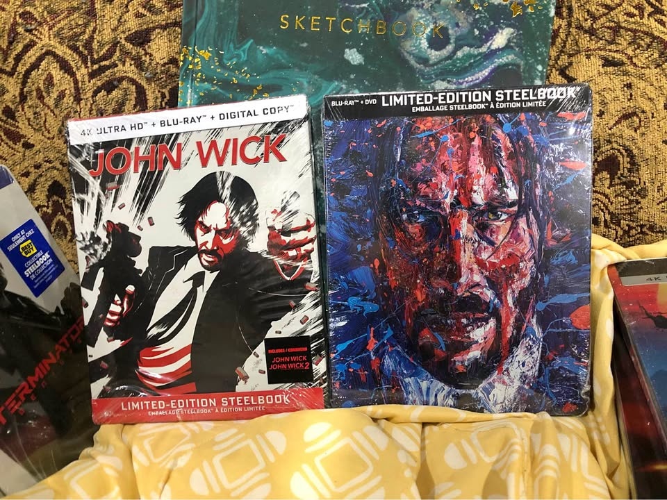John Wick 1-3 Limited Edition 4K & Blu-ray Steelbooks Set