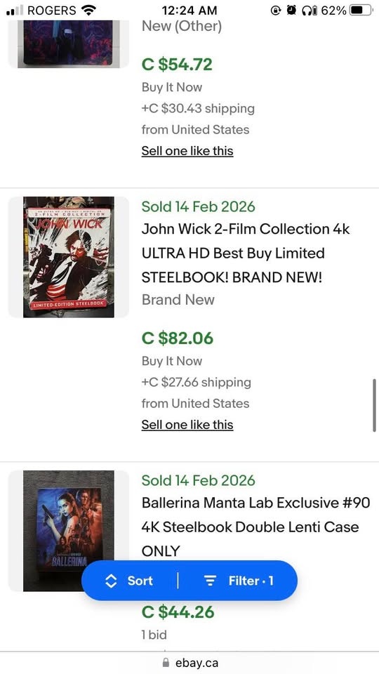 John Wick 1-3 Limited Edition 4K & Blu-ray Steelbooks Set - photo 3