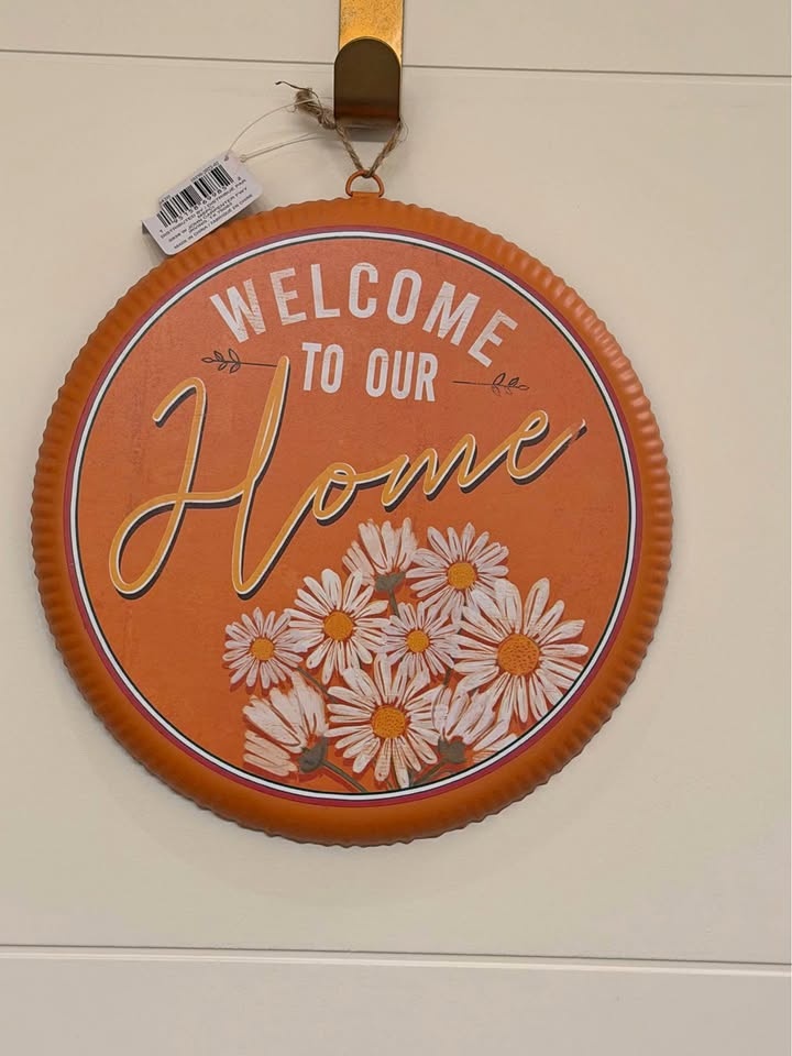 Metal Home Decor Sign Welcome To Our Home