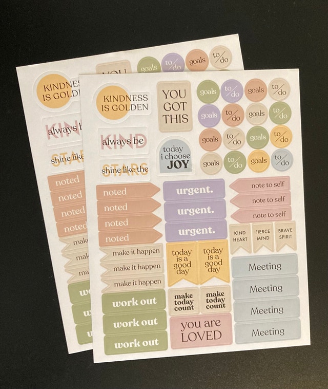 Aesthetic Daily Planner Sticker Sheets
