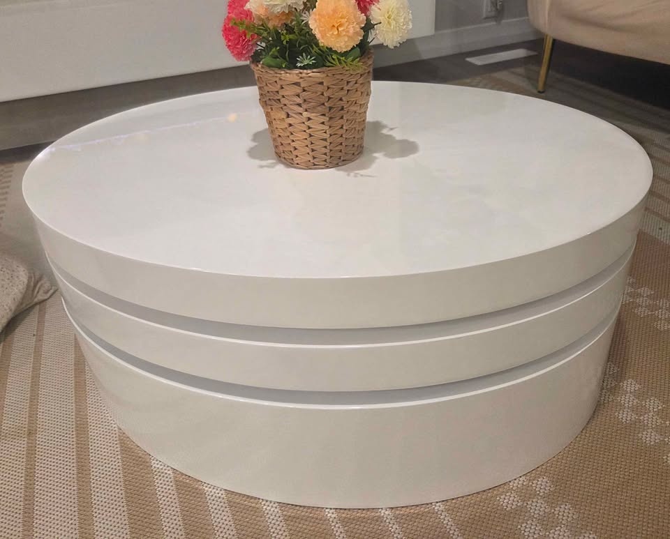 Moving Out Sale – Modern White Coffee Table - photo 2