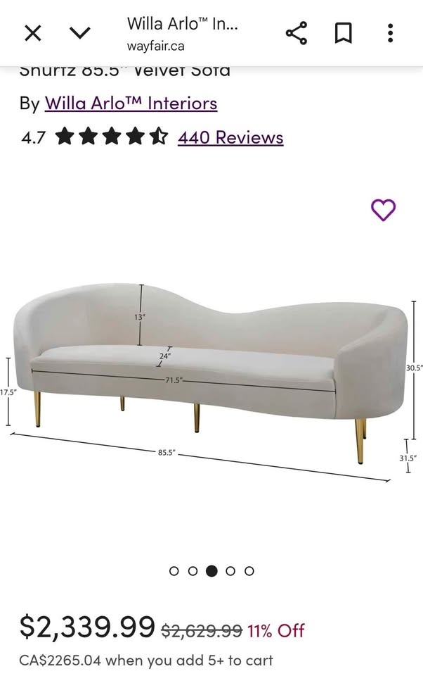 Moving Out Sale – Elegant Ivory Velvet Sofa (5-Seater) - photo 4