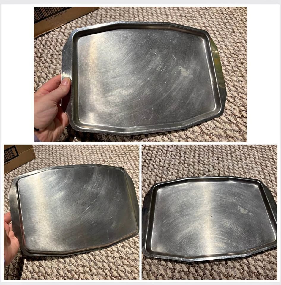 Vintage stainless steel tray