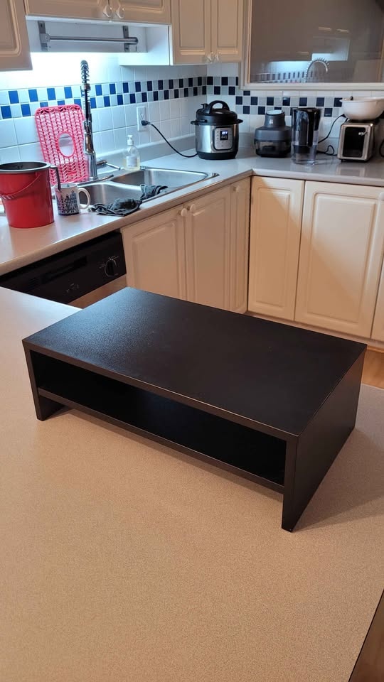 Solid Wood Monitor Stand / Desk Riser - Black - photo 2