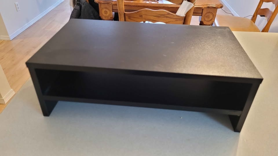 Solid Wood Monitor Stand / Desk Riser - Black - photo 3