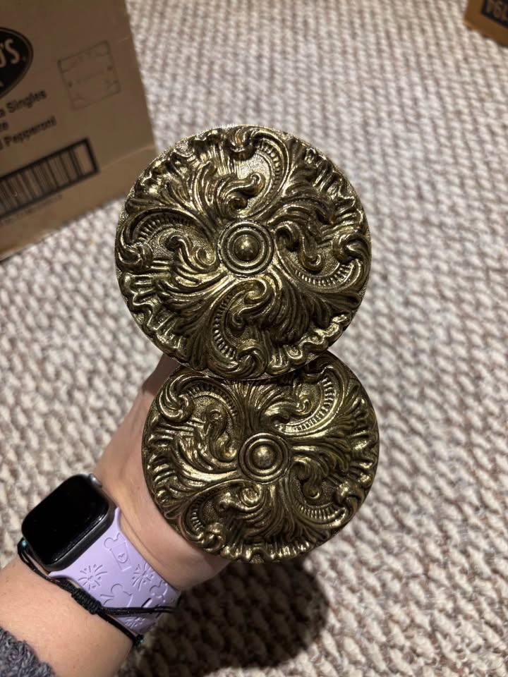 Vintage Brass Curtain Holdbacks - photo 3