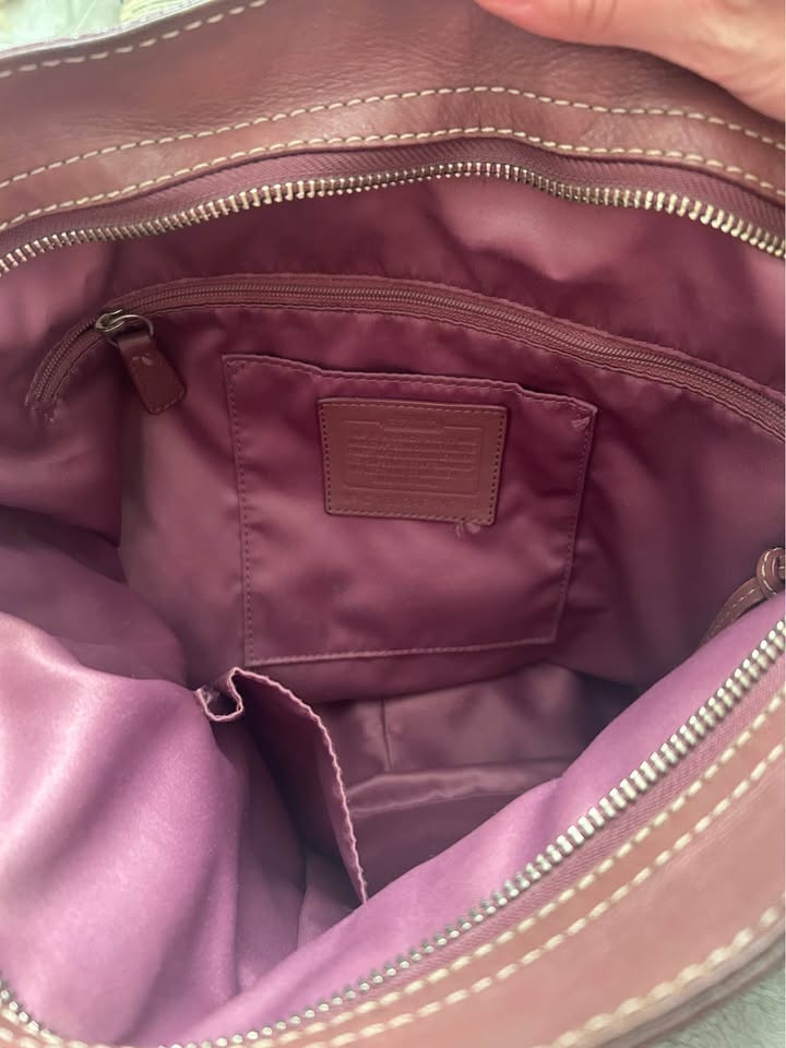Coach Zoe Optic Signature C Hobo Shoulder Bag in Mauve Pink (Lar - photo 3