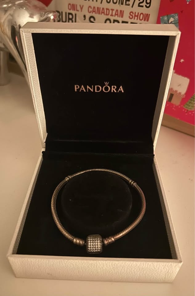 Pandora Sparkling Pavé Clasp Snake Chain Bracelet - photo 3