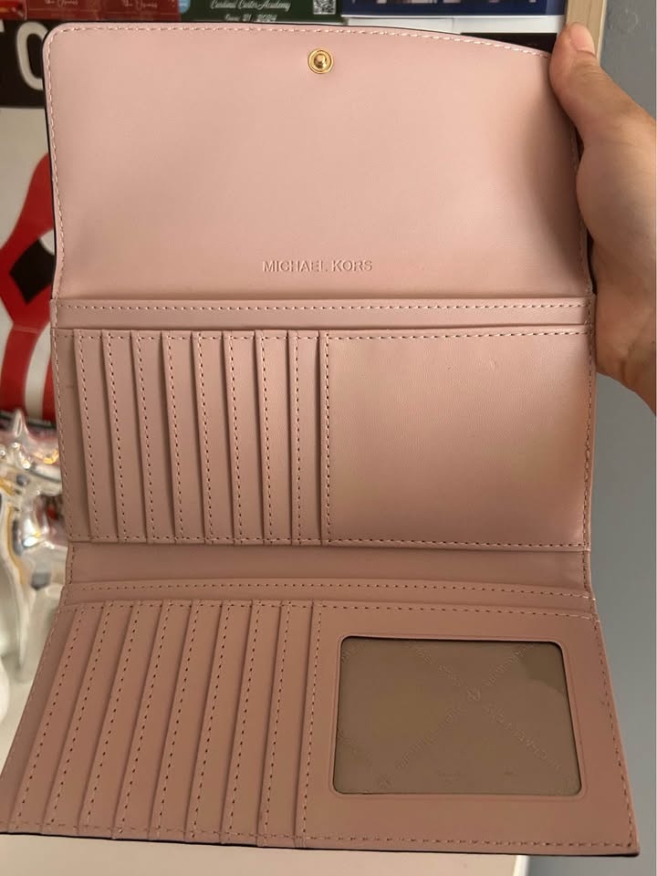 Michael Kors Jet Set Travel Large Trifold Wallet MK Ballet Pink - photo 2