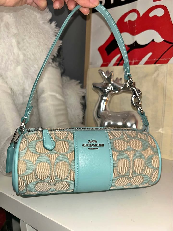 Coach Nolita Barrel Bag Signature Jacquard Blue