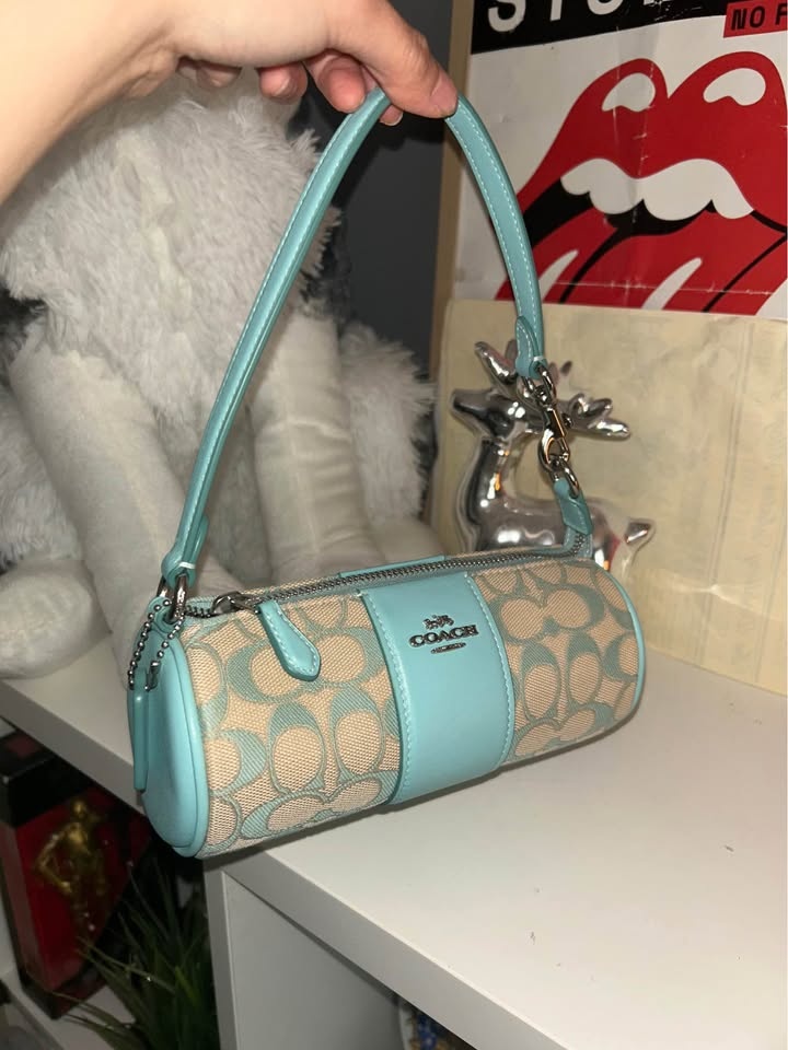 Coach Nolita Barrel Bag Signature Jacquard Blue - photo 2