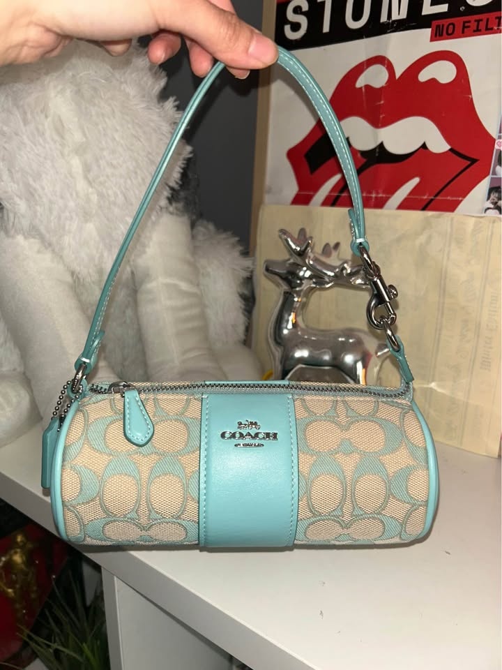 Coach Nolita Barrel Bag Signature Jacquard Blue - photo 3