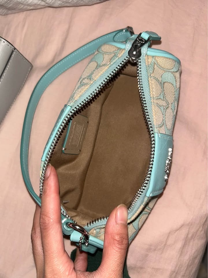 Coach Nolita Barrel Bag Signature Jacquard Blue - photo 5