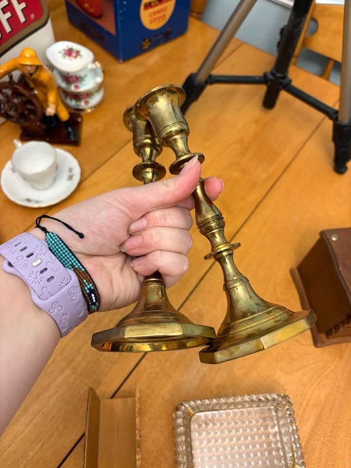 Brass Candle Holders - photo 4