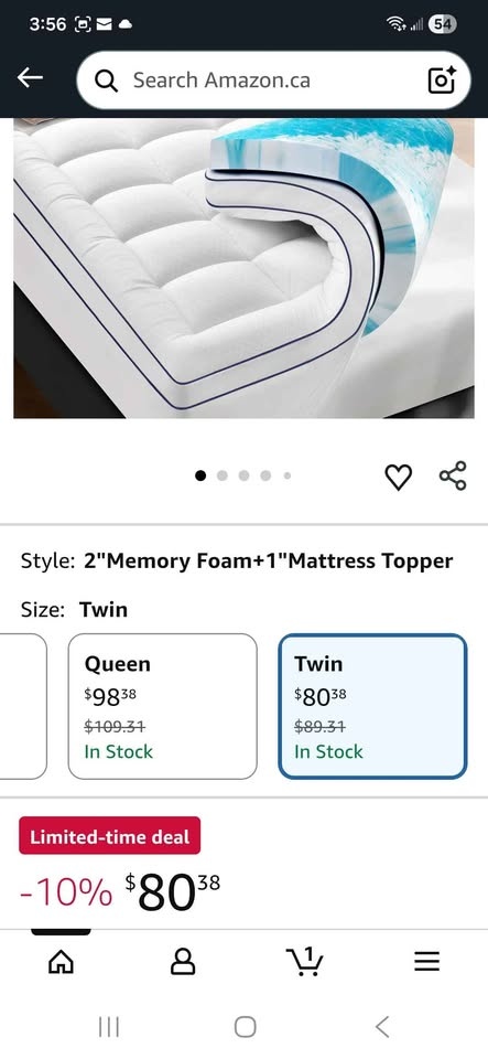 Dual layer Mattress Topper Twin - photo 2