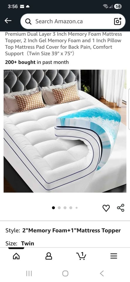 Dual layer Mattress Topper Twin - photo 3