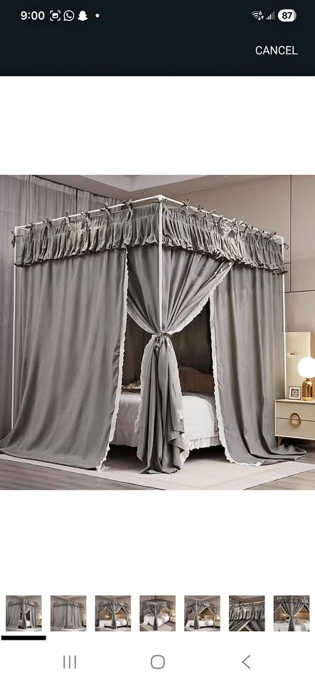 Ruffle Curtains Bed Queen Size New
