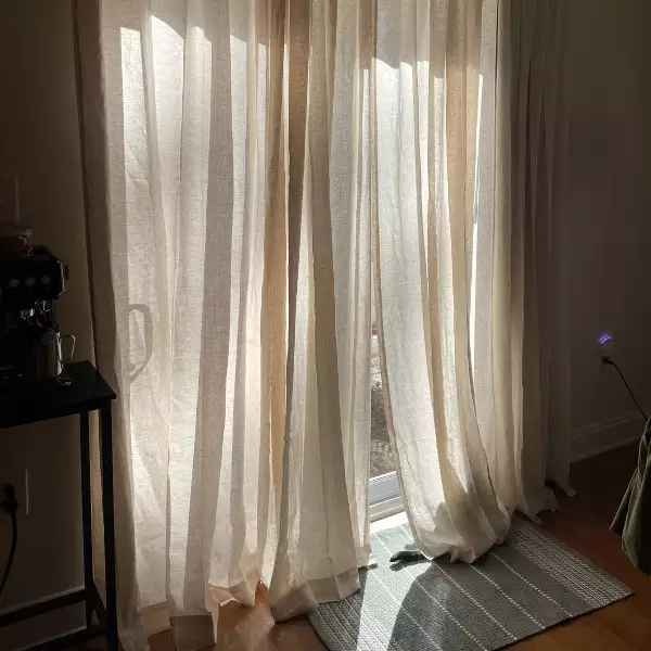 Two Light Filtering Linen Curtain Panels 54"x84" - photo 4