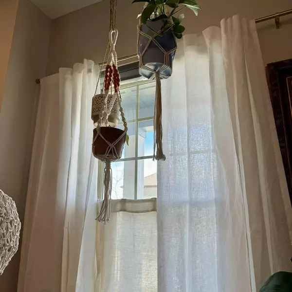 Two Light Filtering Linen Curtain Panels 54"x84" - photo 5