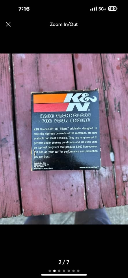 K&N Performance Gold Oil Filter HP-2010 - photo 2