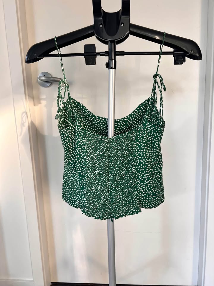 Reformation green and white polka dot Camisole - photo 2