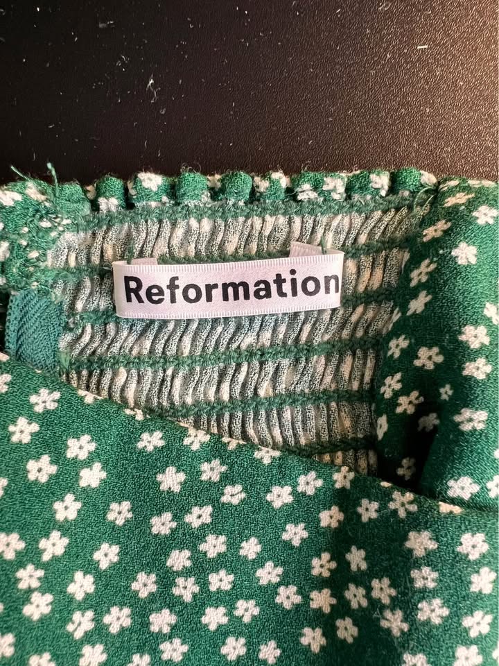 Reformation green and white polka dot Camisole - photo 3
