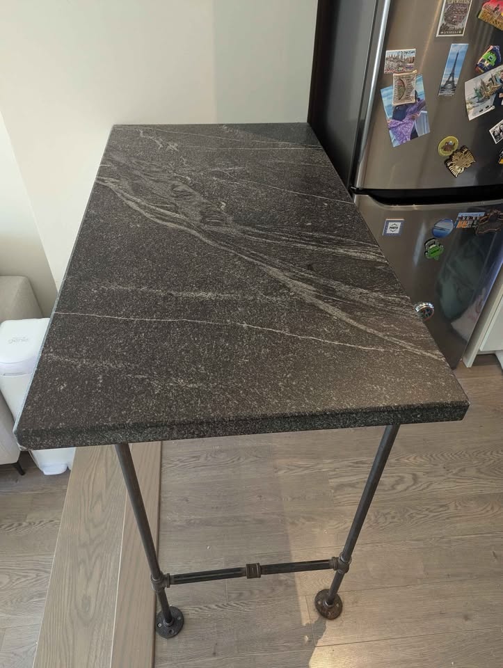 Black Cosmic Granite Kitchen Island Countertop - photo 2
