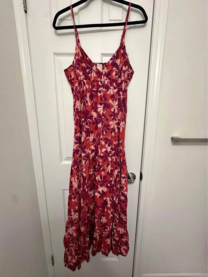 Pink Floral Maxi Dress thumbnail
