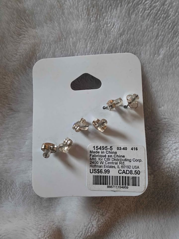 Claire's Teal, Yellow, and Pink Hoop Studs - photo 2