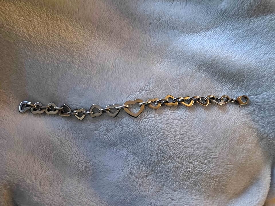 Vintage Heart Shaped Chained Bracelet