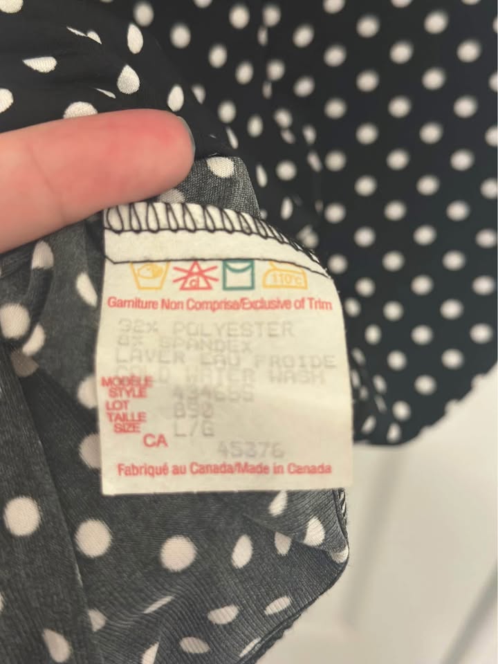 Black with White Polka Dots Halter Dress - photo 3