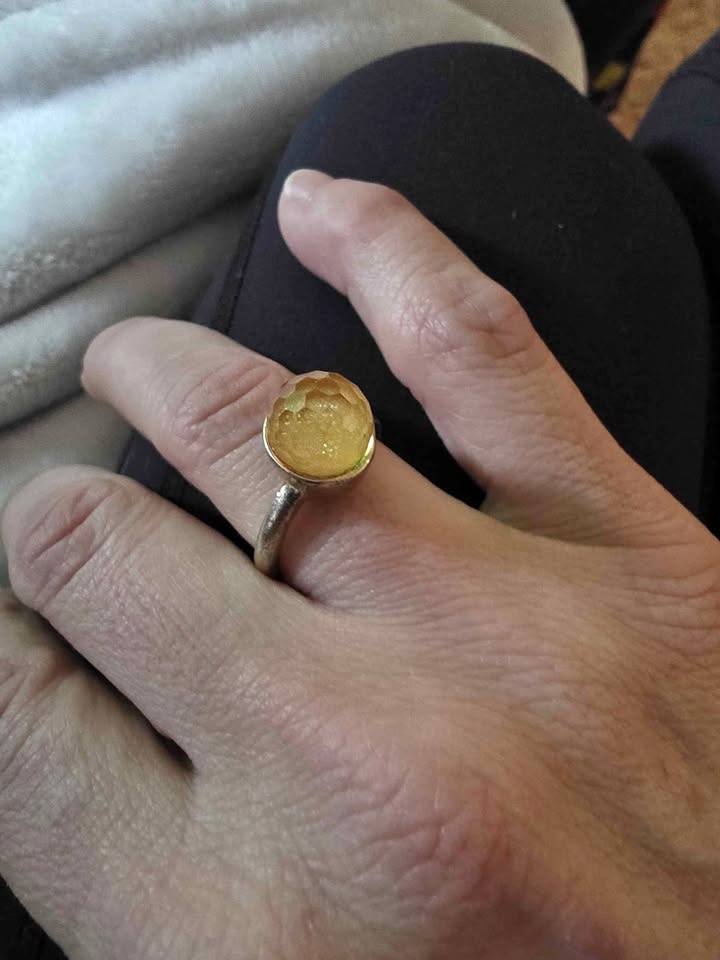 Vintage Yellow Jewel Ring