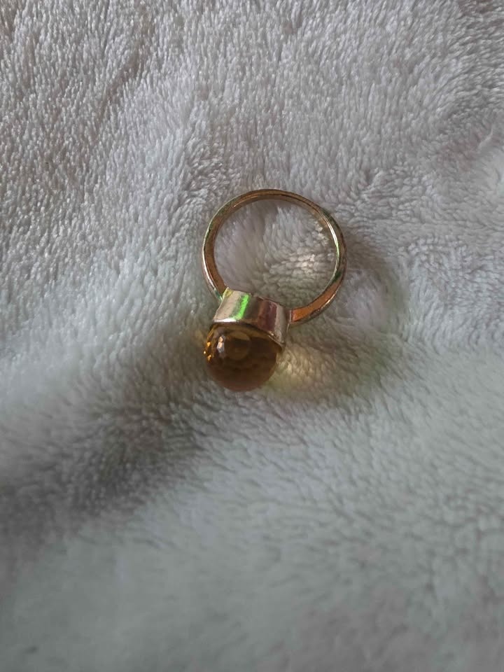 Vintage Yellow Jewel Ring - photo 2