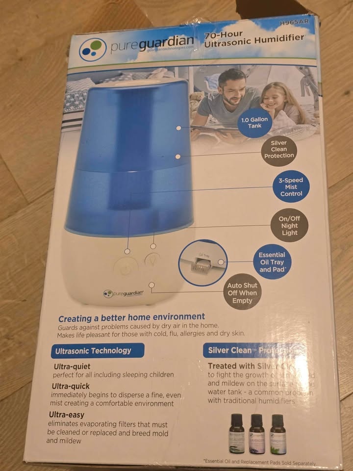 PureGuardian 70-Hour Ultrasonic Humidifier 1.0 Gallon - photo 3