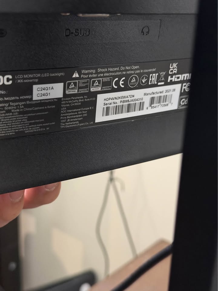 AOC C24G1A 24” 144Hz Gaming Monitor - photo 3